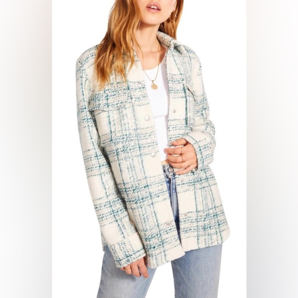 BB Dakota Brixton Plaid Shirt Jacket In Forest Green